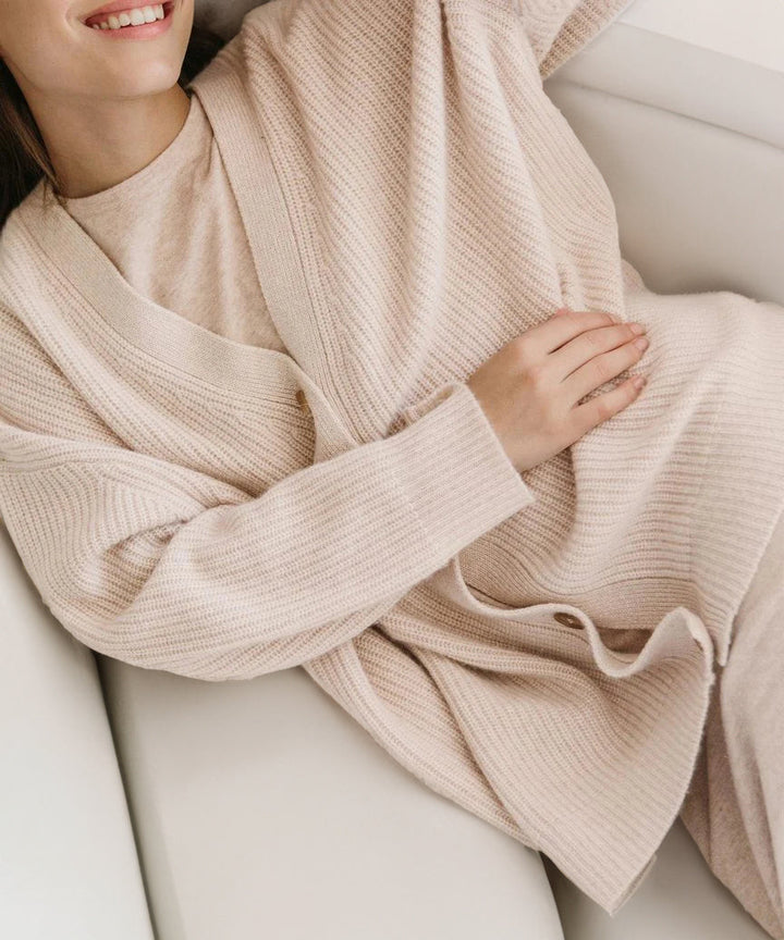 Damen Strickjacke Mit Knopfleiste | Große