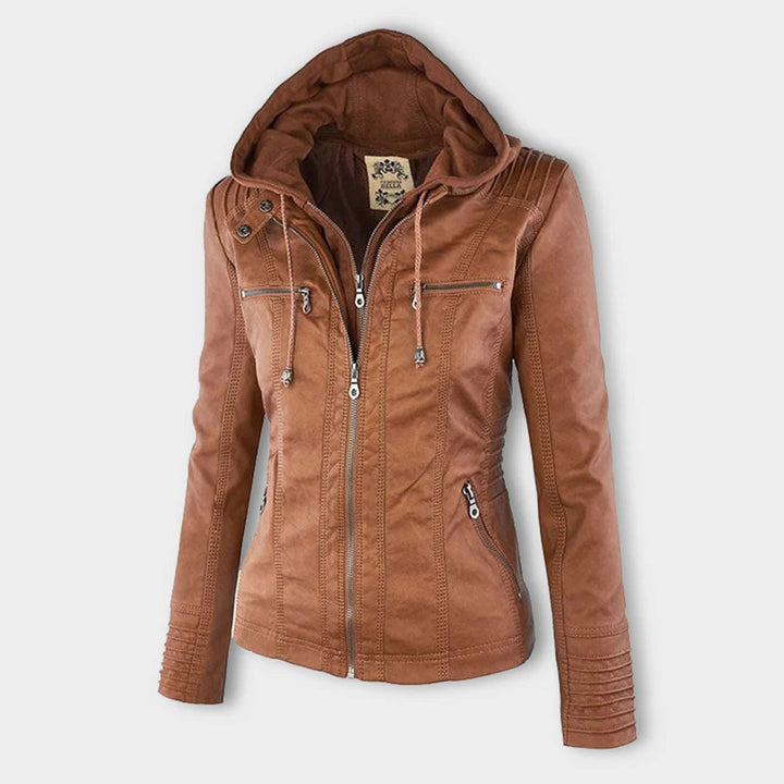 Lederjacke Für Damen | Mit Kapuze