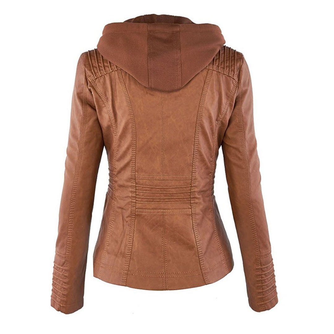 Lederjacke Für Damen | Mit Kapuze