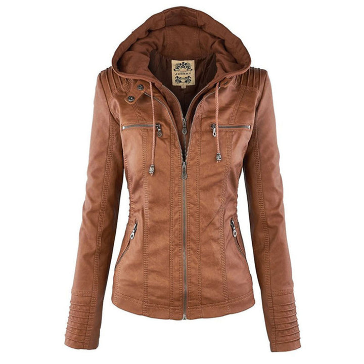 Lederjacke Für Damen | Mit Kapuze