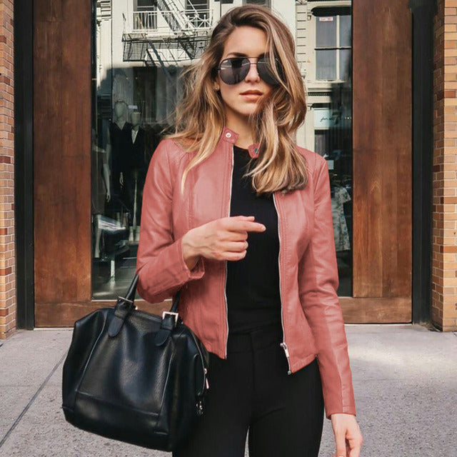 Figurbetonte Lederjacke Für Damen | Winter