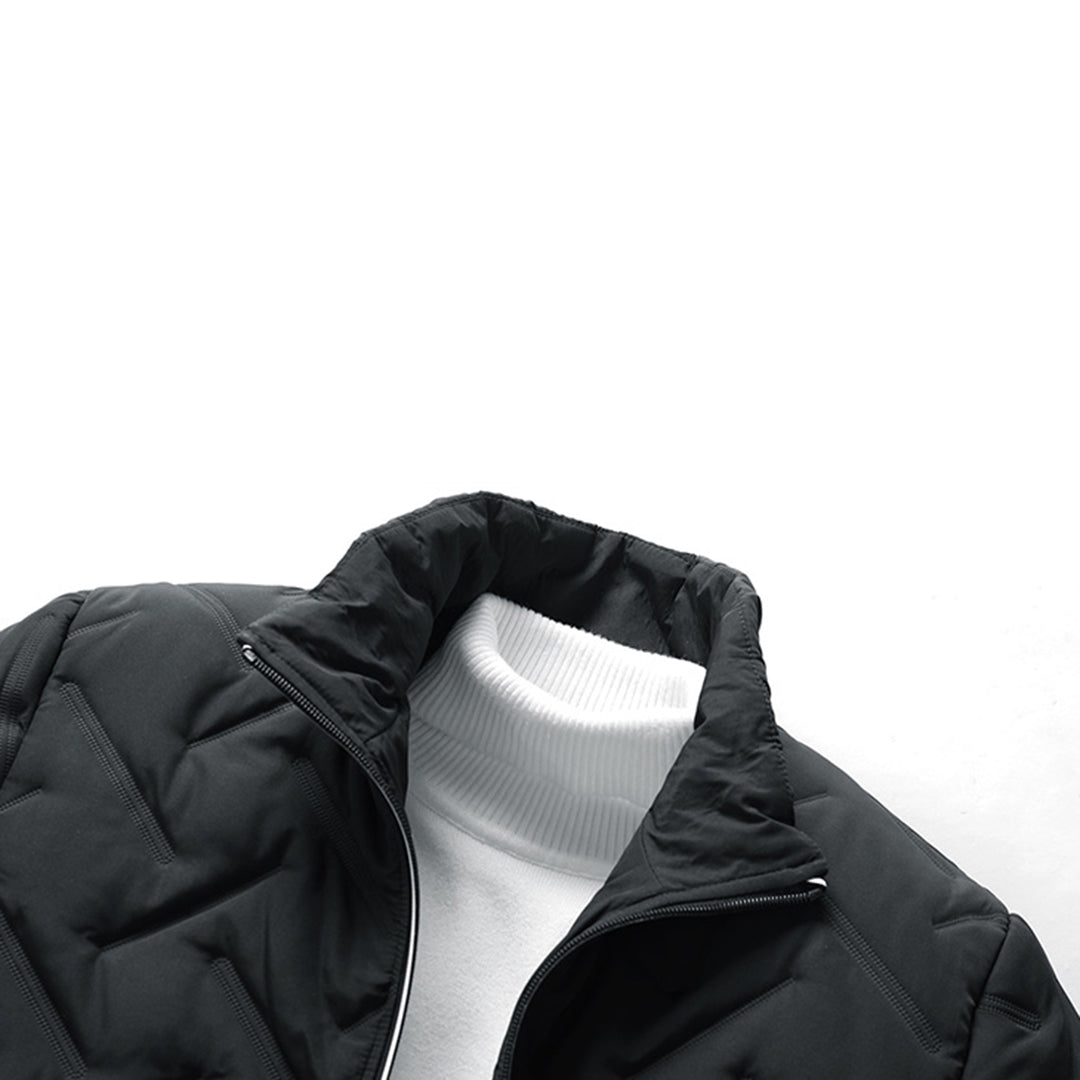 Herrenjacke mit Reißverschluss und Stehkragen