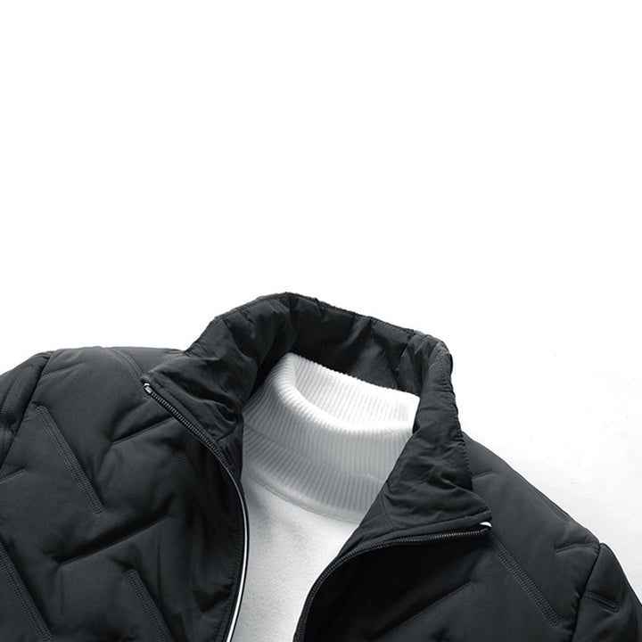 Herrenjacke mit Reißverschluss und Stehkragen