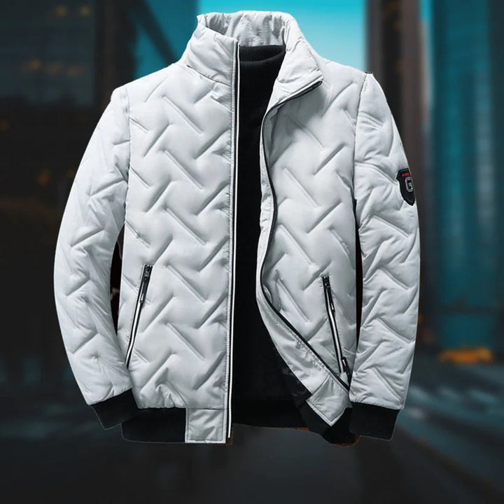 Herrenjacke mit Reißverschluss und Stehkragen