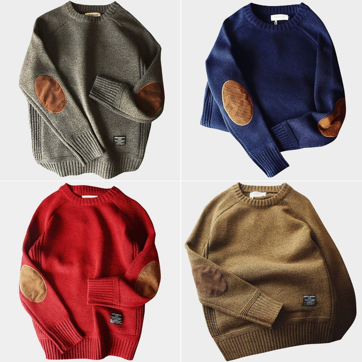 Lässiger Winterpullover Mit Rundhalsausschnitt Für Herren | Langarm