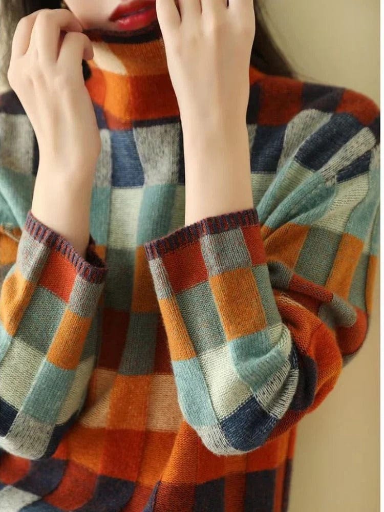 Rollkragen-Winterpullover Für Damen | Mehrfarbig