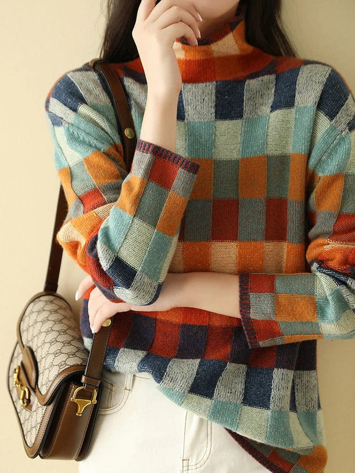Rollkragen-Winterpullover Für Damen | Mehrfarbig