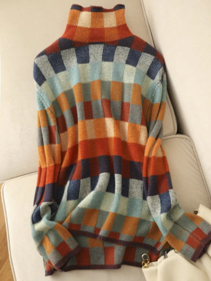 Rollkragen-Winterpullover Für Damen | Mehrfarbig