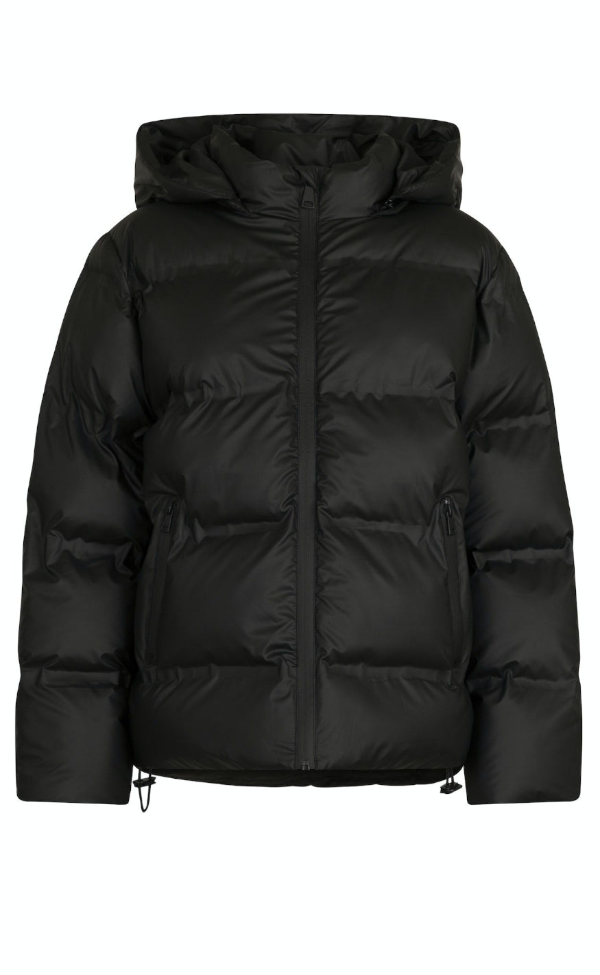 Schwarze Daunenjacke Für Damen | Mit Kapuze