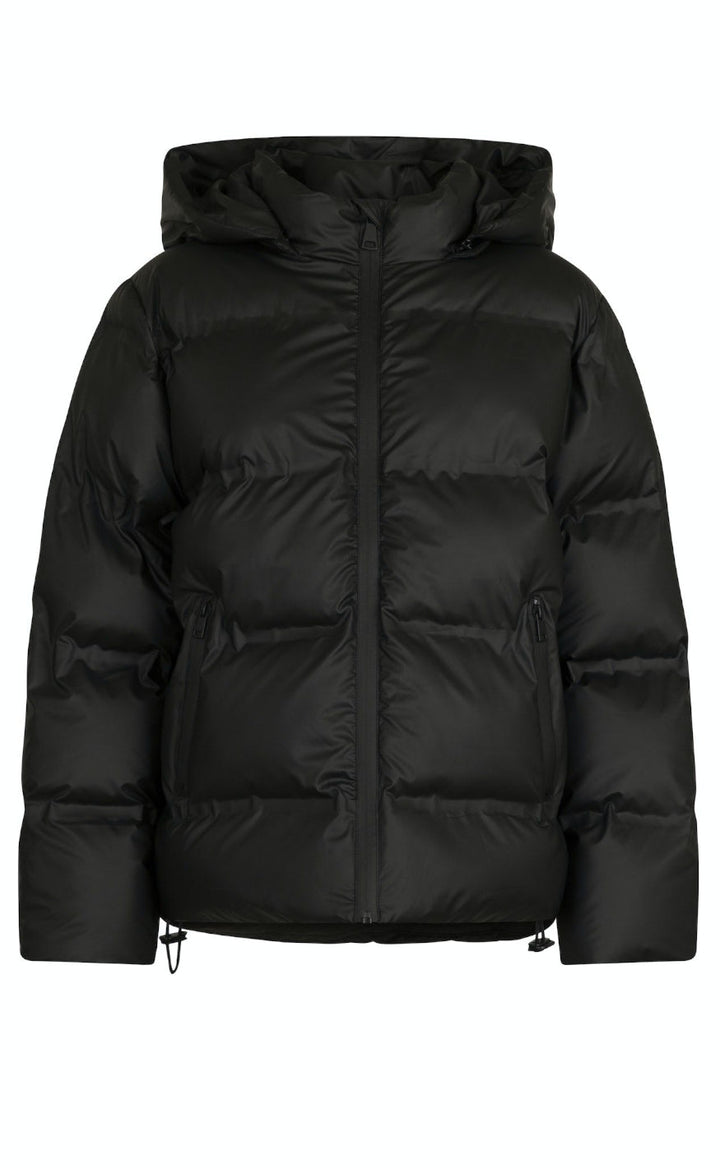 Schwarze Daunenjacke Für Damen | Mit Kapuze