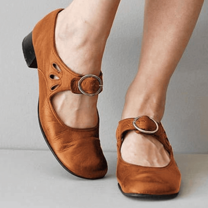Damen Lederschuhe Mit Absatz | Mit Schnallendetail