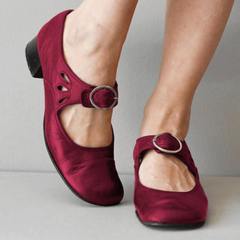 Damen Lederschuhe Mit Absatz | Mit Schnallendetail