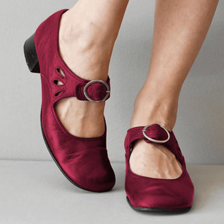 Damen Lederschuhe Mit Absatz | Mit Schnallendetail