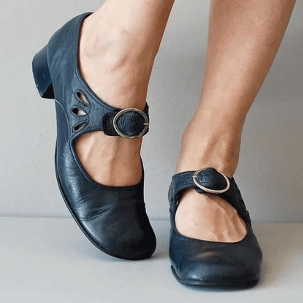 Damen Lederschuhe Mit Absatz | Mit Schnallendetail