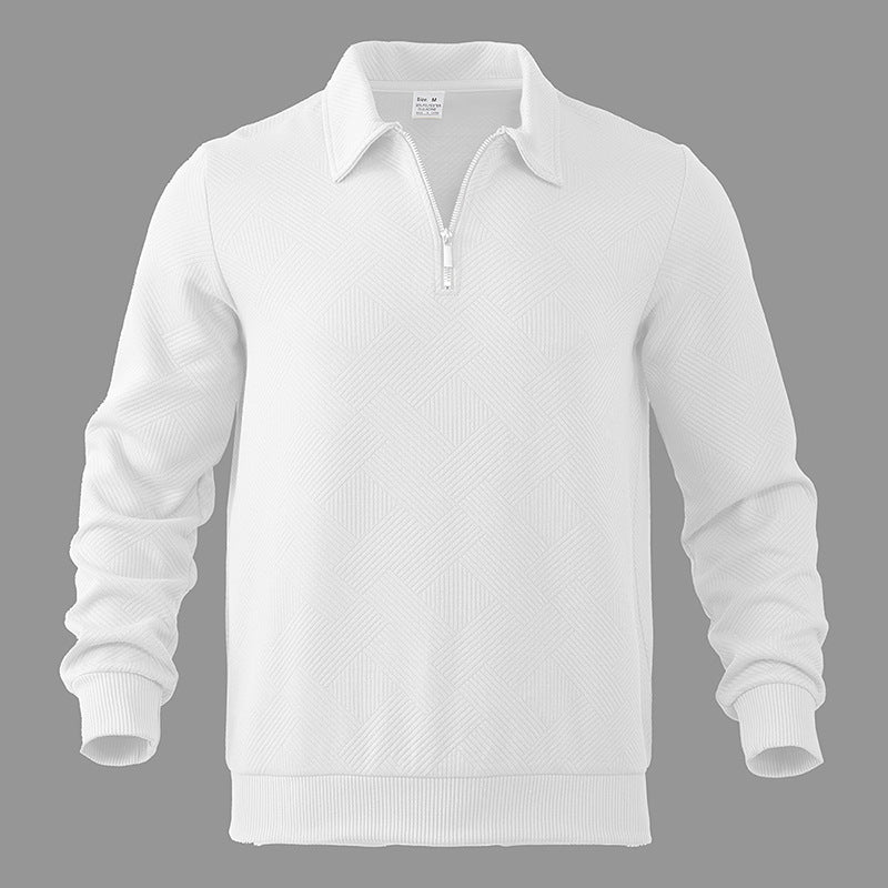 Herren Winter Polopullover | Halber Reißverschluss