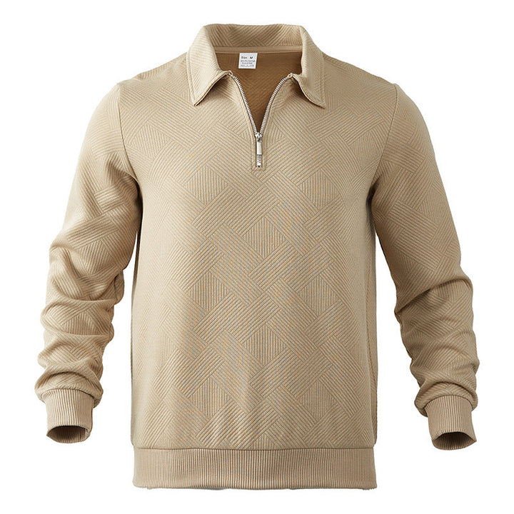 Herren Winter Polopullover | Halber Reißverschluss
