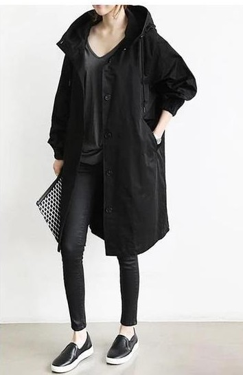 Damen Regenjacke | Mit Knopfverschluss