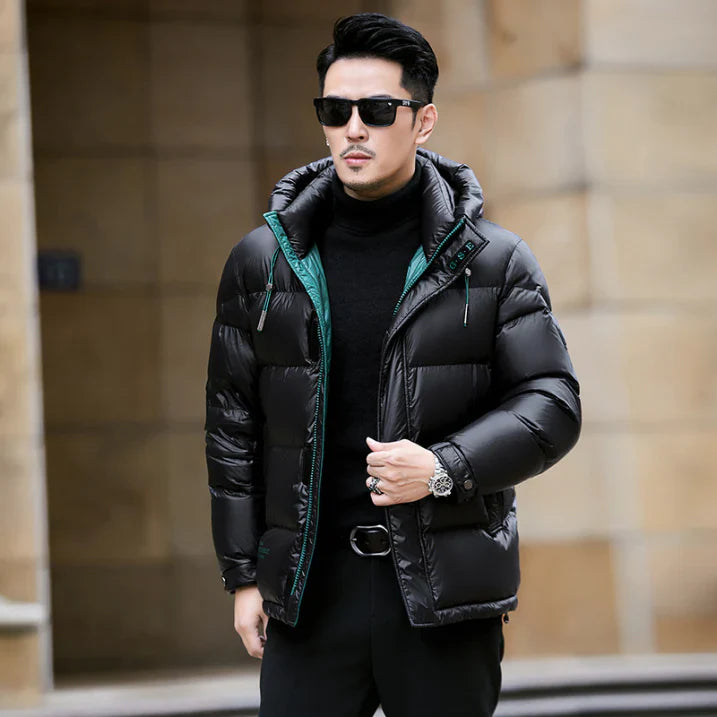 Casual Kapuzen Daunenjacke Für Herren | Winter