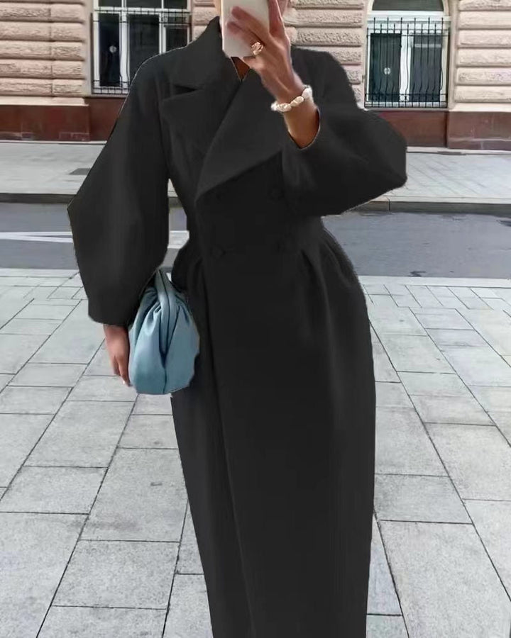 Winter Langer Trenchcoat Für Damen | Reverskragen