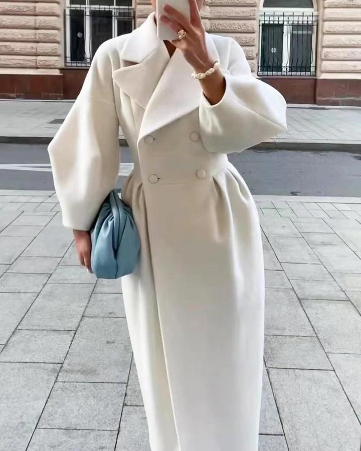 Winter Langer Trenchcoat Für Damen | Reverskragen
