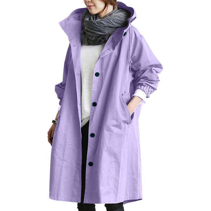 Damen Regenjacke | Mit Knopfverschluss