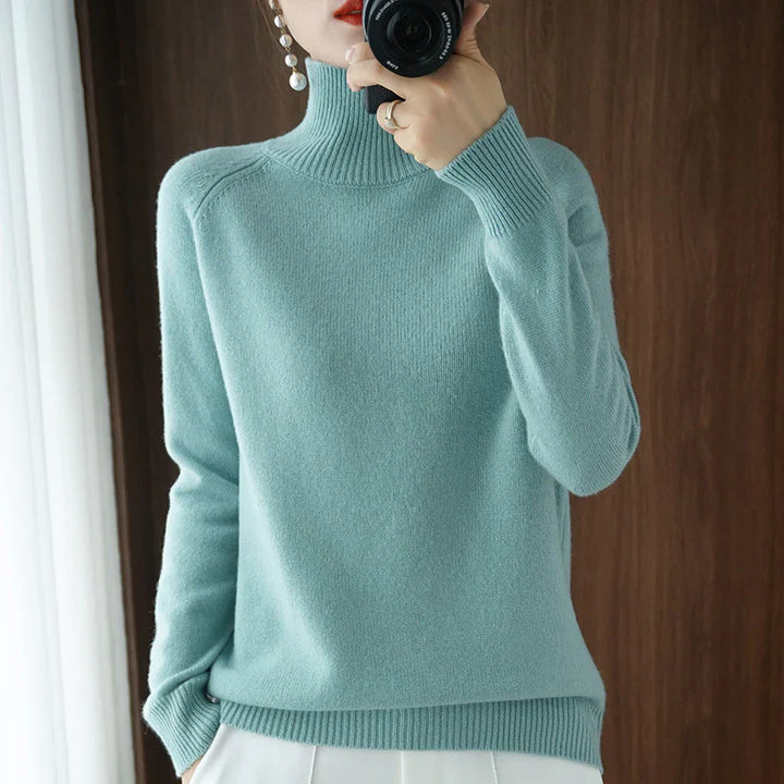 Damen Langärmliger Pullover | Rollkragen