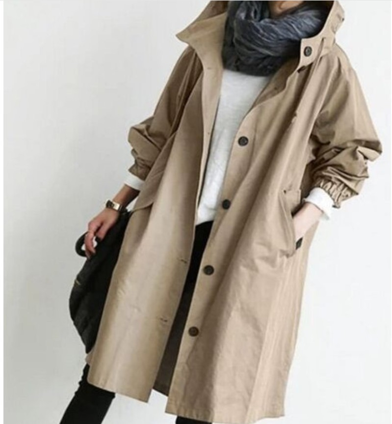 Damen Regenjacke | Mit Knopfverschluss