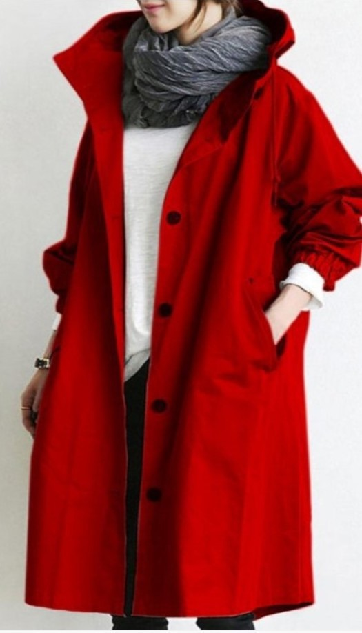 Damen Regenjacke | Mit Knopfverschluss