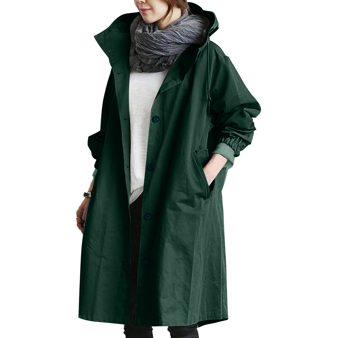 Damen Regenjacke | Mit Knopfverschluss
