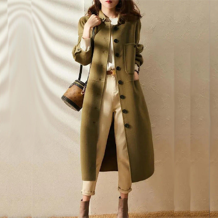 Langer Wintertrenchcoat Für Damen | Stilvoll