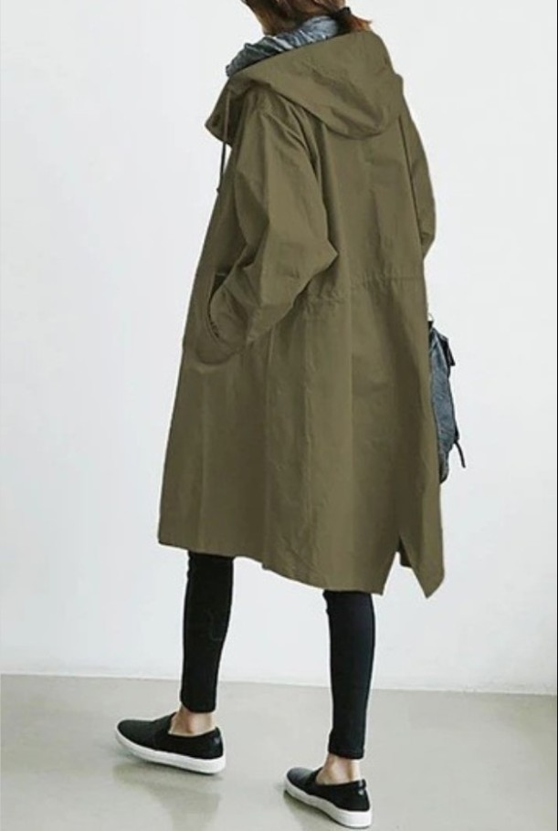 Damen Regenjacke | Mit Knopfverschluss