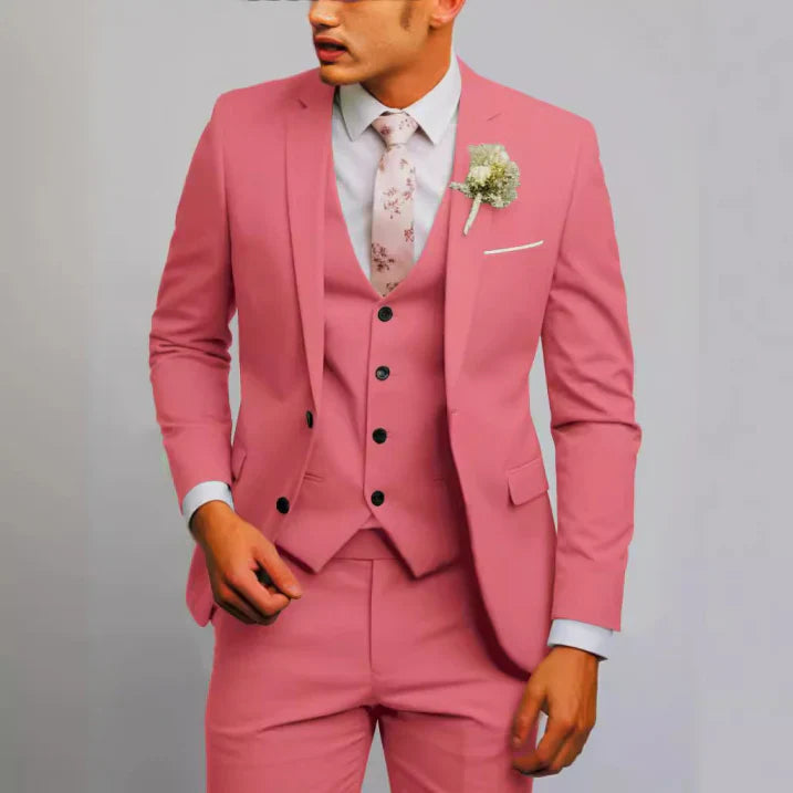 3-Teiliger Hochzeitsgastanzug Für Herren | Slim Fit