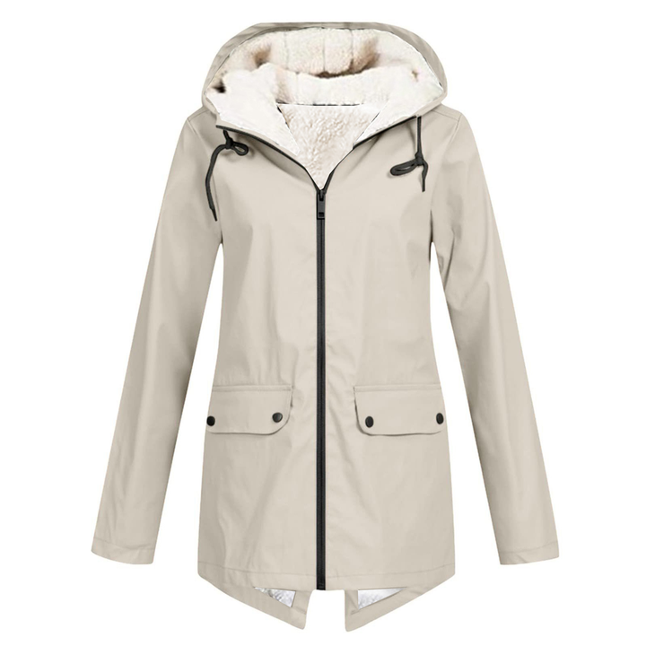 Damen Regenjacke Mit Reißverschluss | Kapuze