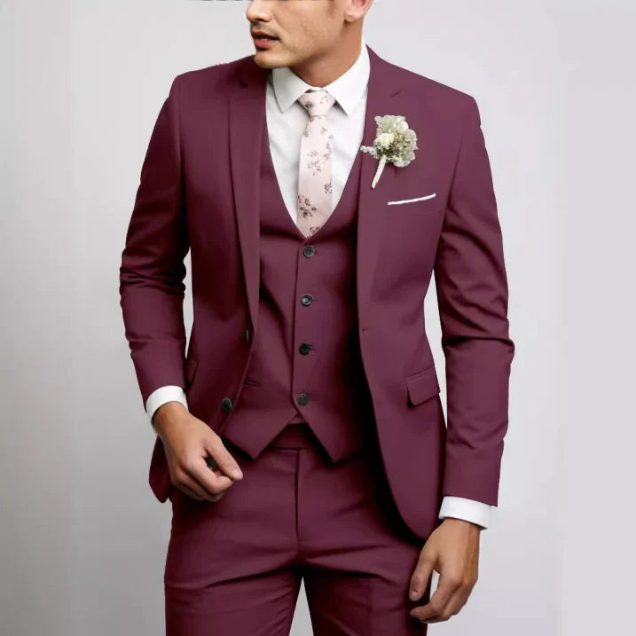 3-Teiliger Hochzeitsgastanzug Für Herren | Slim Fit