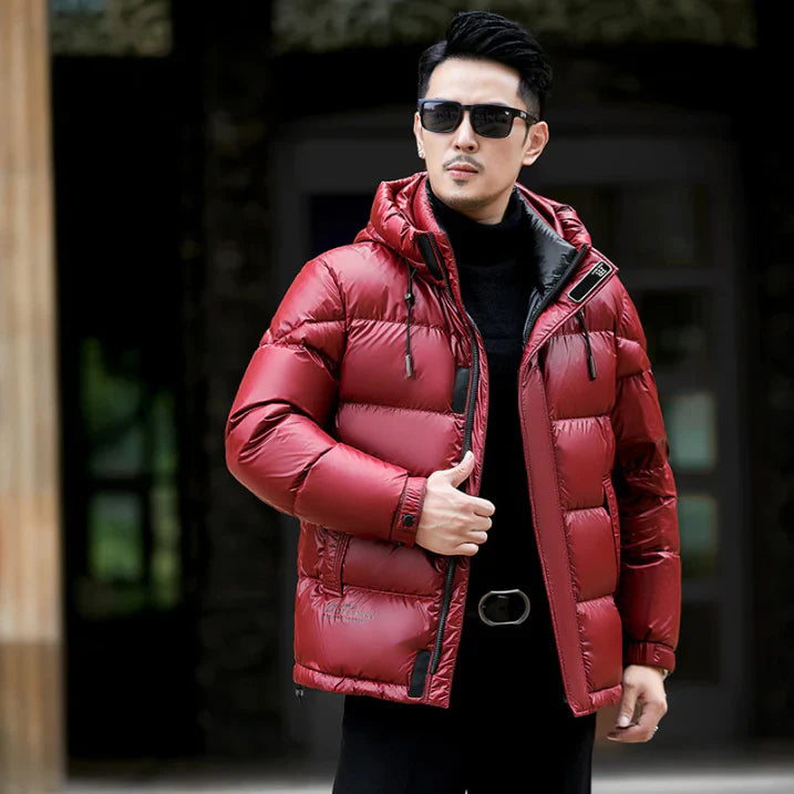 Casual Kapuzen Daunenjacke Für Herren | Winter
