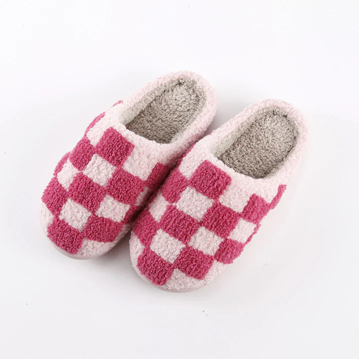 Unisex Hausschuhe Für Winter | Kariertes Muster