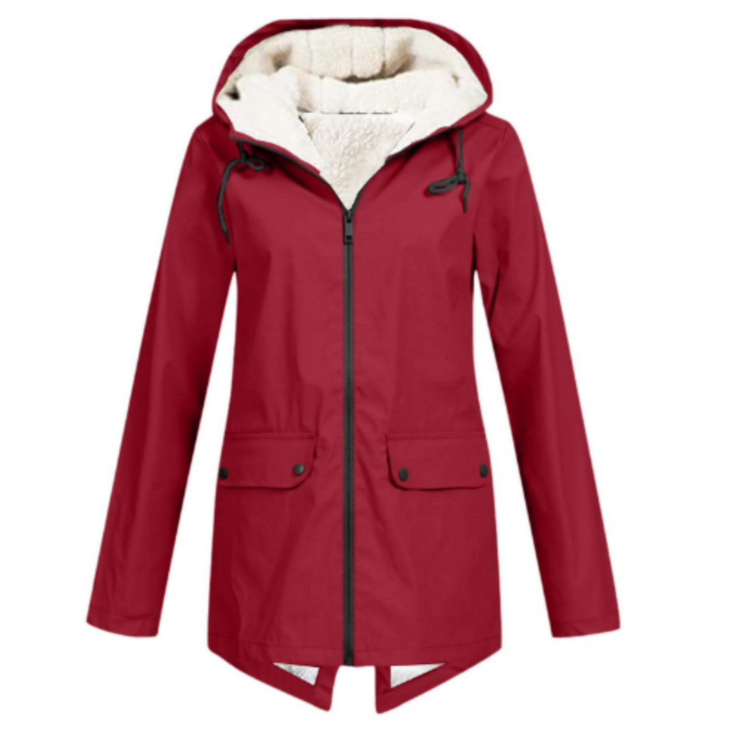 Damen Regenjacke Mit Reißverschluss | Kapuze