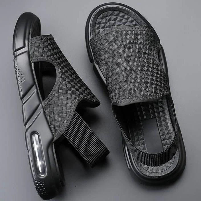 Herren Sommer-Sandalen mit Riemenverschluss und Offener Zehenpartie