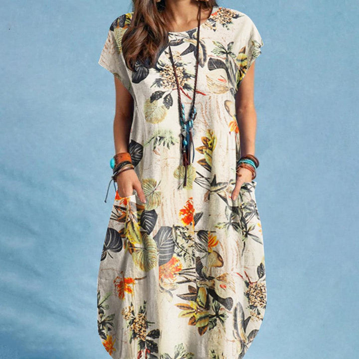 Damen Midikleid mit Blumenmuster