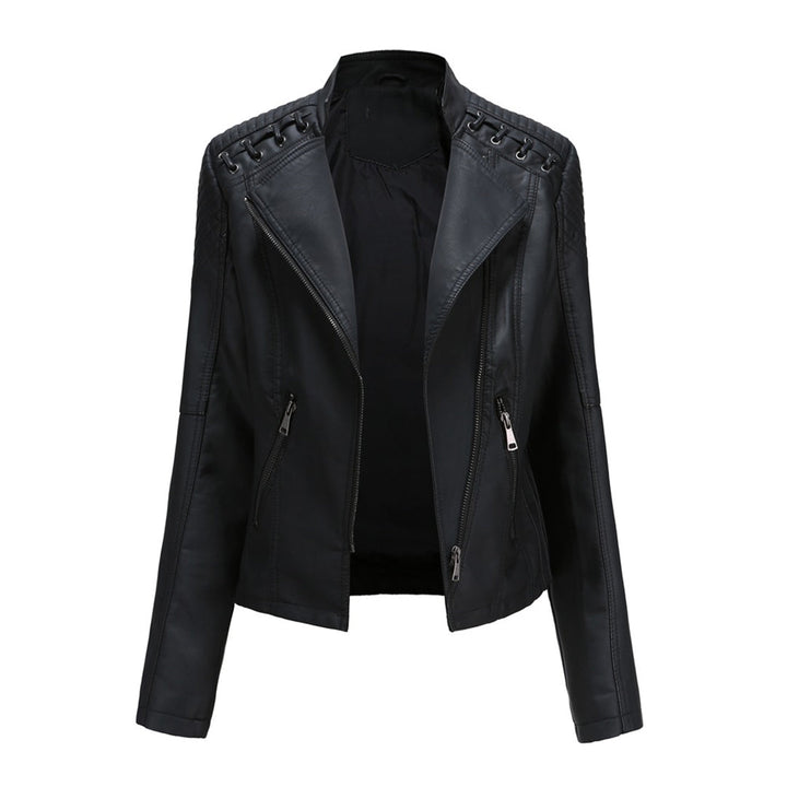 Damen Lederjacke Mit Reißverschluss | Langarm
