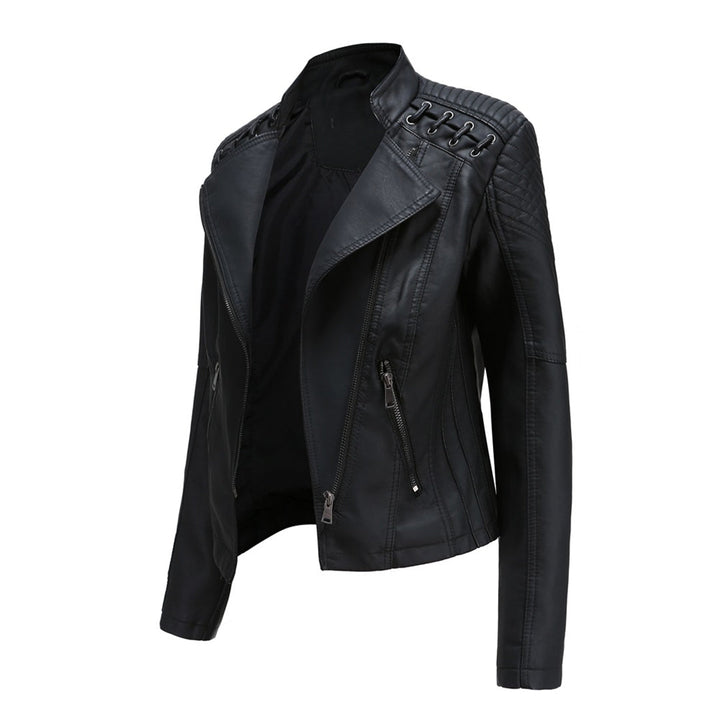 Damen Lederjacke Mit Reißverschluss | Langarm