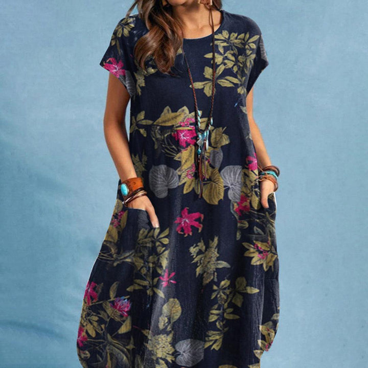 Damen Midikleid mit Blumenmuster
