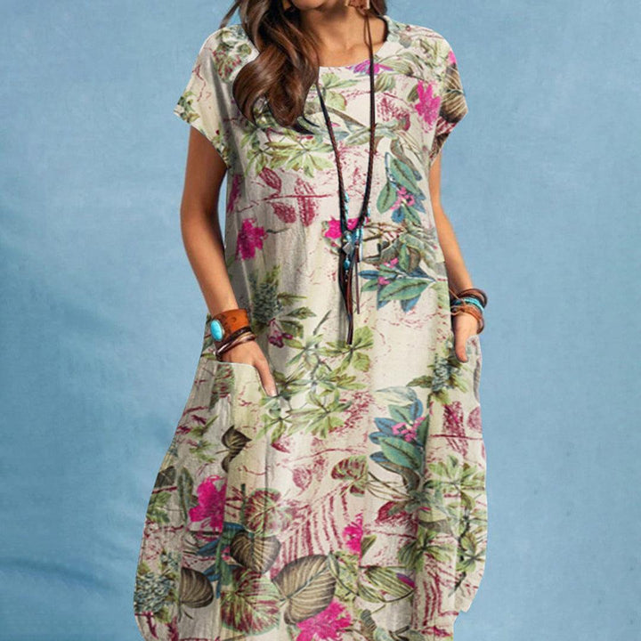 Damen Midikleid mit Blumenmuster