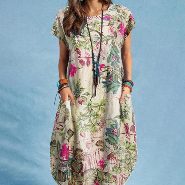 Damen Midikleid mit Blumenmuster