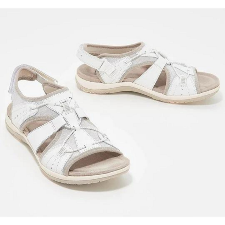 Damen Sommer Sportsandalen mit Elastischen Riemen and Offener Zehenpartie