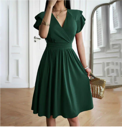 Damen Abendkleid Mit V-Ausschnitt | Midi