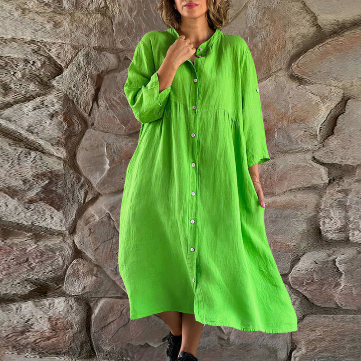 Hemdblusenkleid mit Knopfleiste für Damen