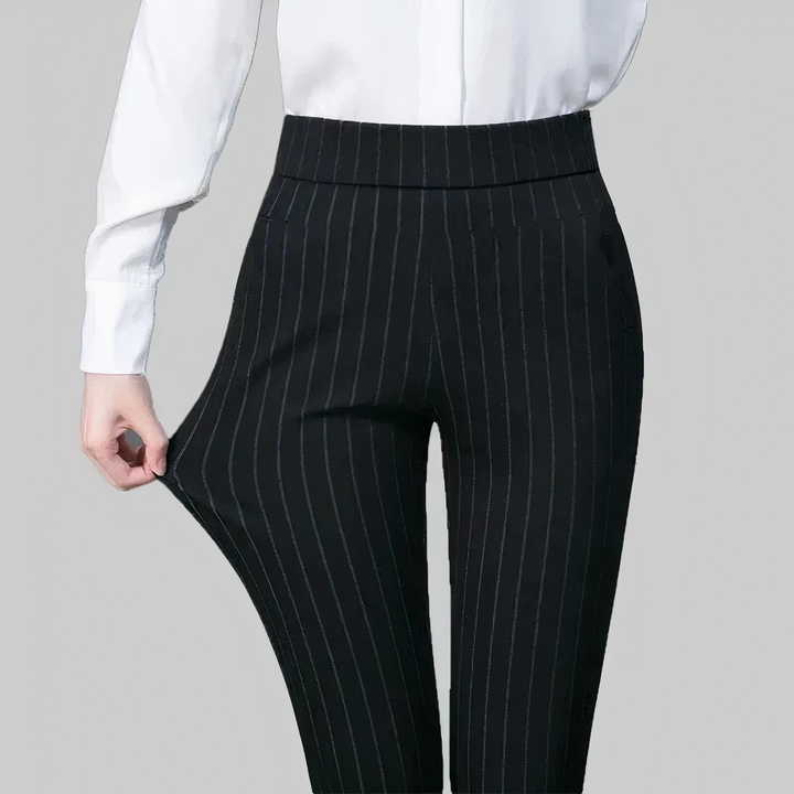 Damen High-Waist-Stretchhose mit Taschen