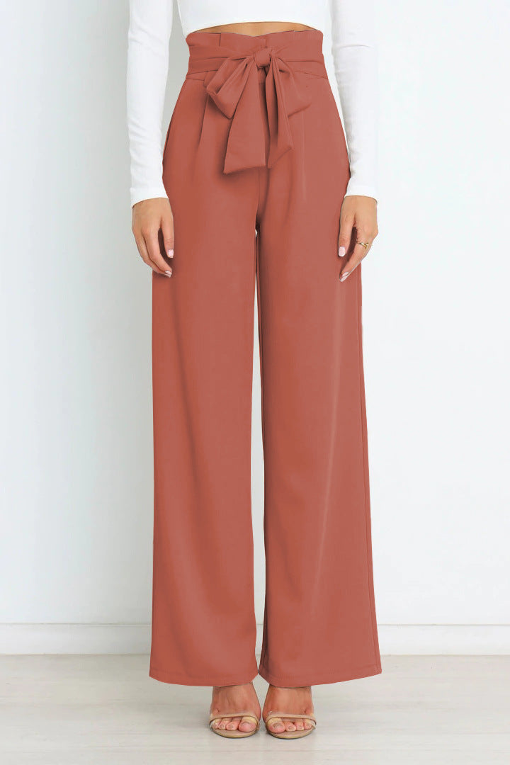 Damen High-Waist Weitbein-Hose