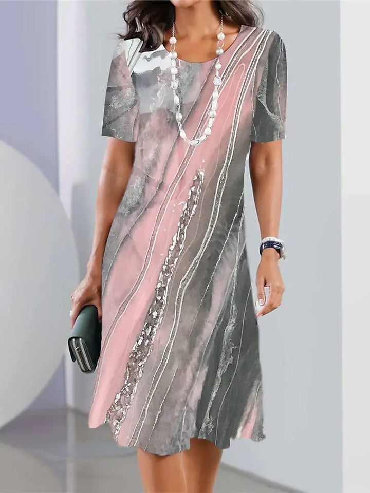 Sommergedrucktes Kleid für Damen
